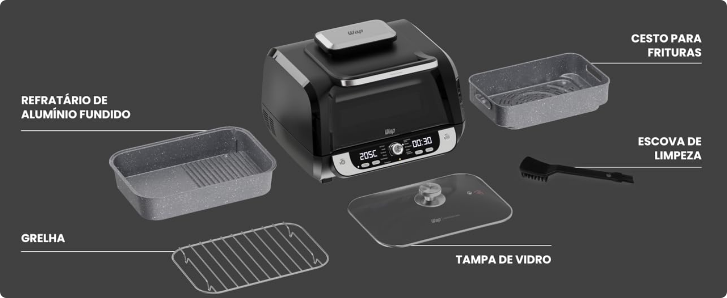 A Fritadeira WAP Air Fryer Barbecue